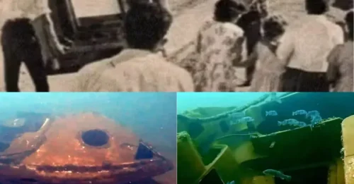 UNDERWATER WORLD! Incredible footage shows ‘lost city’ at bottom of giant lake – with entire buses and wood stoves frozen in time
