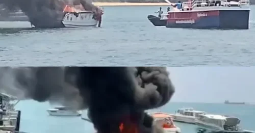INFIERNO DE BARCO! Un incendio devastador arrasa un barco turístico en un popular destino vacacional, dejando 5 heridos y 1 desaparecido.