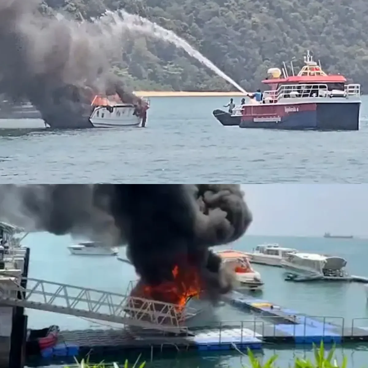 INFIERNO DE BARCO! Un incendio devastador arrasa un barco turístico en ...