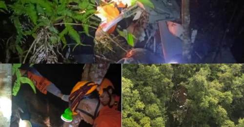 TRAGEDIA DE HELICÓPTERO! Un helicóptero se estrella en un bosque de Borneo, causando la muerte de 8 personas, tras perder contacto con el control de tráfico aéreo minutos después del despegue.