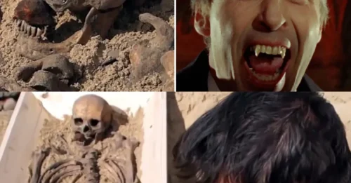 BONE CONFESSION: We found a REAL vampire skeleton. Experts confirm the fangs are HUMAN – and the stake hole is NO ACCIDENT.