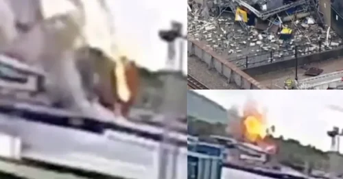 CAUGHT ON CCTV: WWII Bomb Explodes in Indonesian Neighborhood, Killing 5 and Leaving 3 Missing as 20ft Fireball Destroys Homes