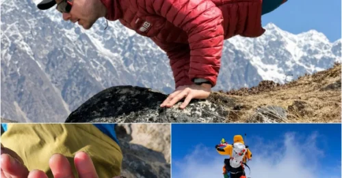 The Chilling Poster Held by 34-Year-Old Double Amputee Rustam Nabiev at 8,848 Meters – The First Man to Summit Everest Using ONLY His Arms, Without Prosthetics