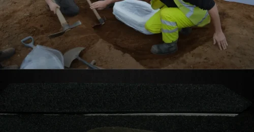 UNEARTHED AT BUILDING SITE: 3,000-Year-Old Gold-Decorated Spearhead and Rare Treasure Hoard Discovered in Scotland