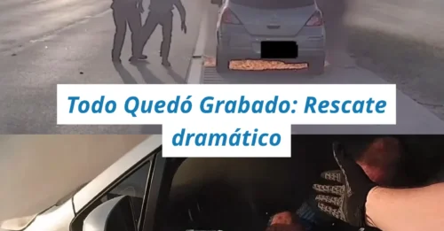 A SEGUNDOS DE LA TRAGEDIA: El impactante momento en que un policía héroe salva a un conductor de un coche en llamas justo antes de que quede completamente envuelto por el fuego.