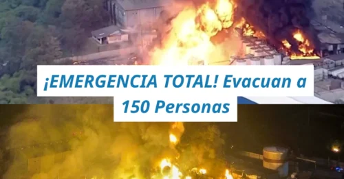 ¡ÚLTIMA HORA! Devastadora explosión e incendio masivo en una planta química obliga a evacuar a 150 personas
