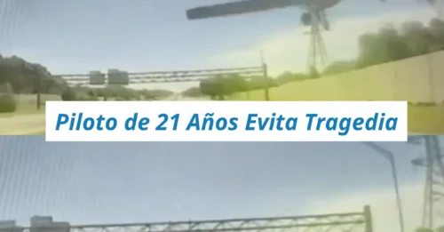 ¡TODO QUEDÓ GRABADO! Una instructora de 21 años realiza un aterrizaje de emergencia en plena autopista de Florida y esquiva señales de tránsito por centímetros