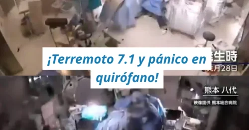 ¡PÁNICO EN EL QUIRÓFANO! El dramático video que muestra a médicos arriesgando su vida para proteger a un paciente en pleno terremoto de 7.1 en Japón