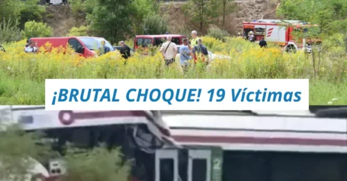 ¡TRAGEDIA EN LAS VÍAS! Brutal choque frontal entre tren de carga y convoy de pasajeros deja al menos 6 heridos graves y decenas de atrapados