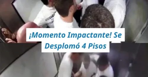 TODO QUEDÓ GRABADO: El aterrador momento en que un elevador con 9 personas se desploma 15 metros en un edificio residencial