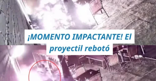 TODO QUEDÓ GRABADO: Intentó incendiar un café en plena noche, el proyectil rebotó y terminó envuelto en llamas