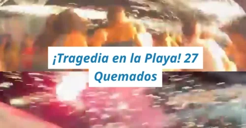 ¡TODO QUEDÓ GRABADO! Un cohete fuera de control impacta contra una multitud en una playa de Alicante y deja al menos 27 quemados