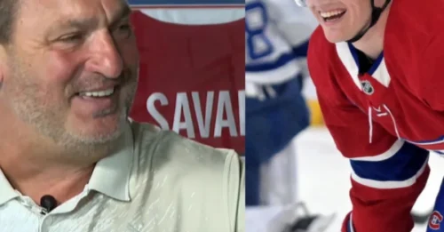 Cole Caufield received a SURPRISE call after his 50th goal, and his response LEFT Stéphane Richer stunned